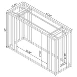 Adri Glass Top Entryway Console Table