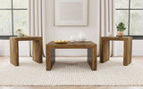 Odilia Solid Wood Coffee and End Table Set Auburn