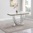 Kerwin U-base Stone Top Entryway Sofa Console Table Chrome