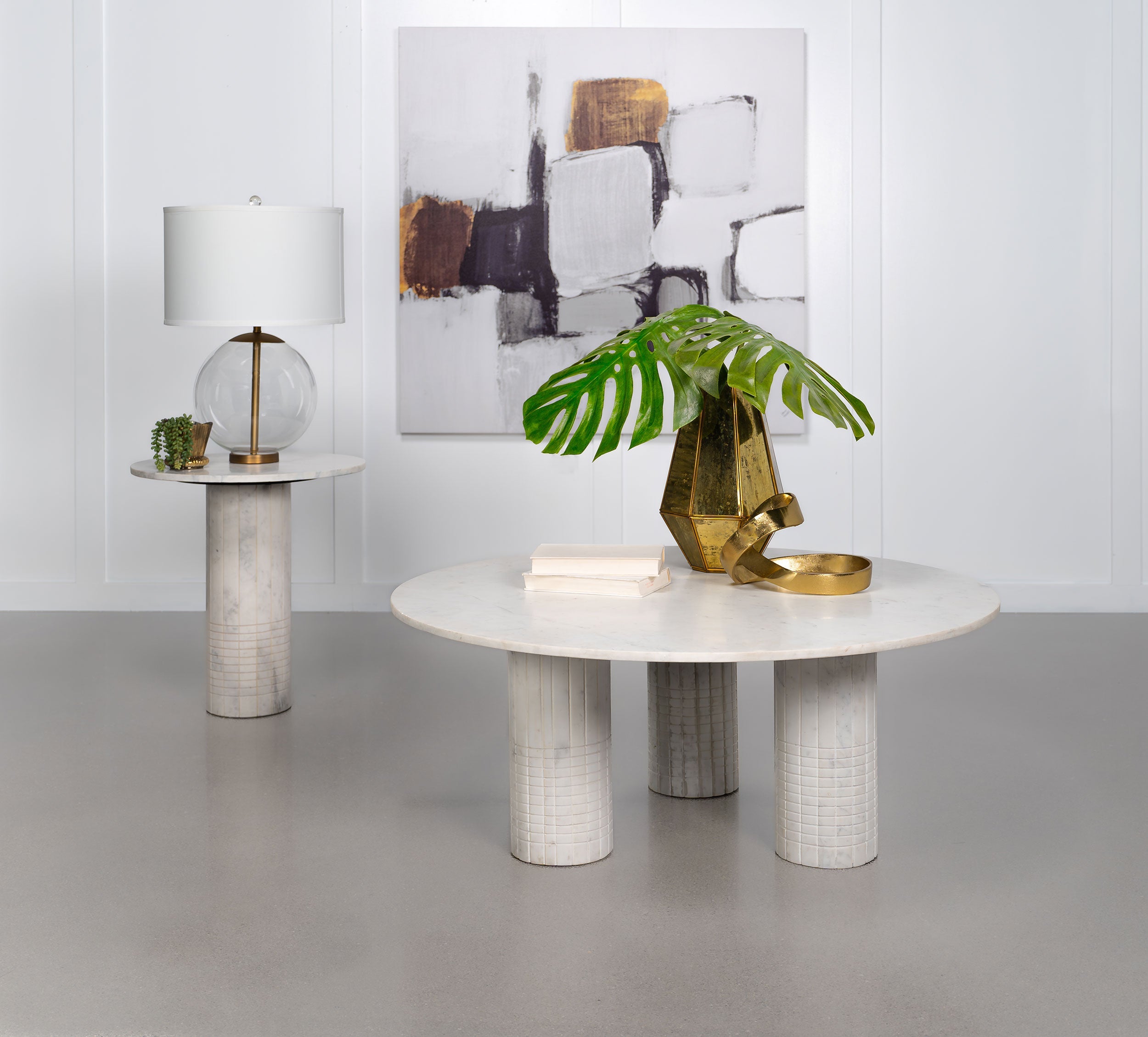 Astoria Marble Coffee and End Table Set
