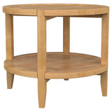 Camillo Round Coffee and End Table Set Maple