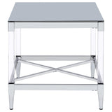 Lindley Square Coffee and End Table Set Chrome