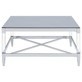 Lindley Square Coffee and End Table Set Chrome
