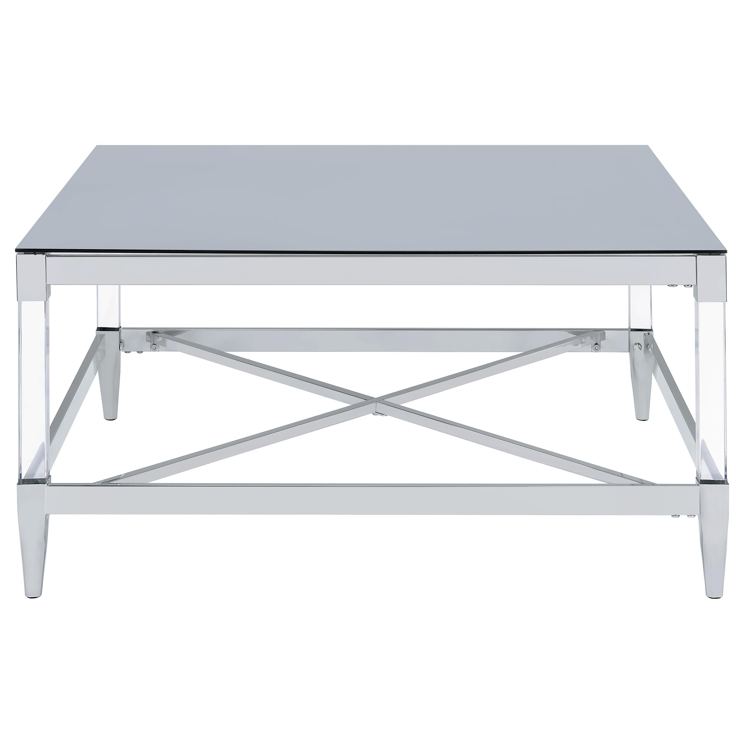 Lindley Square Coffee and End Table Set Chrome