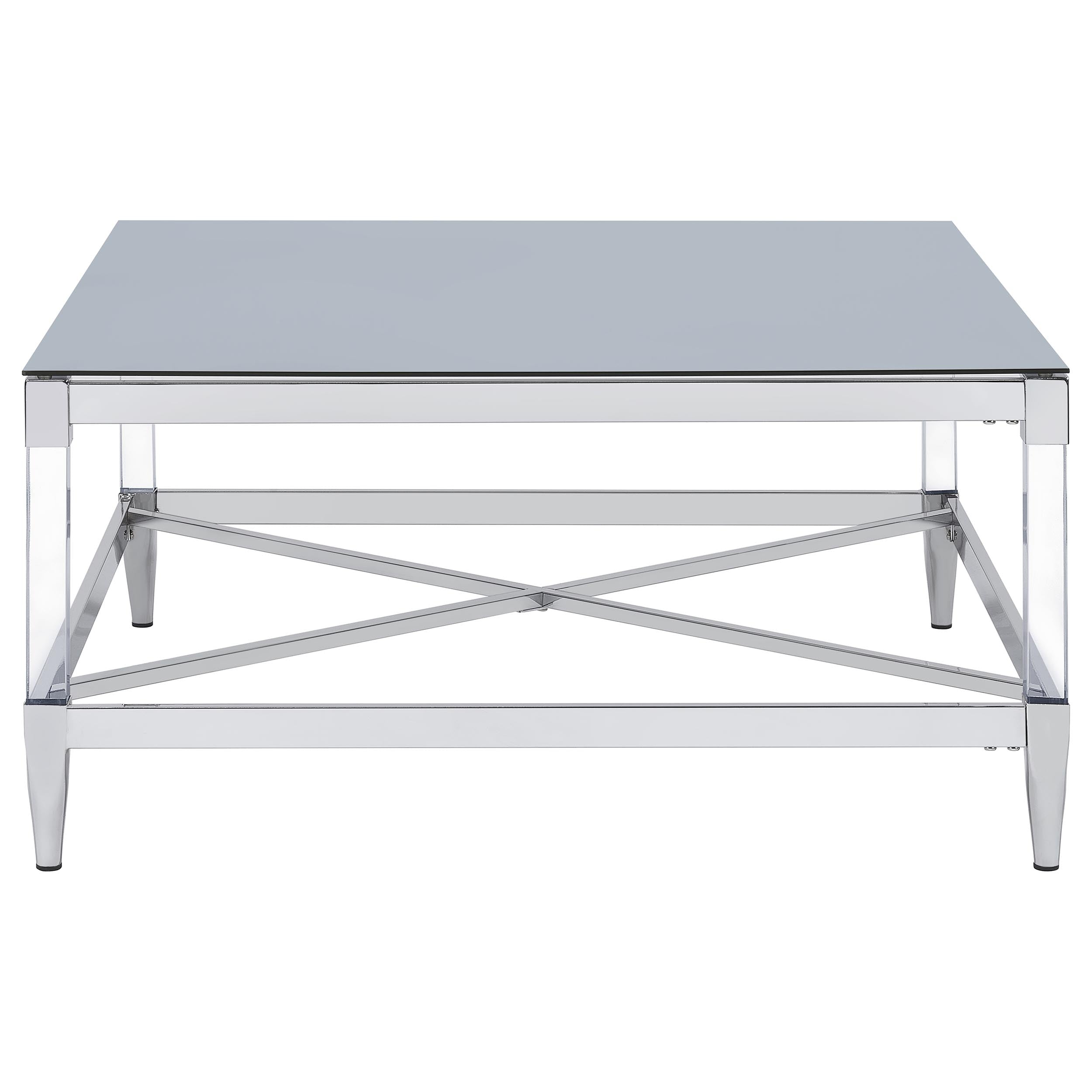 Lindley Square Coffee and End Table Set Chrome