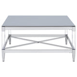 Lindley Square Coffee and End Table Set Chrome