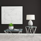 Brittania Square Coffee and End Table Set Nickel