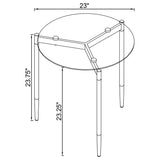 Rosalie Round Smoked Glass Top End Table Grey
