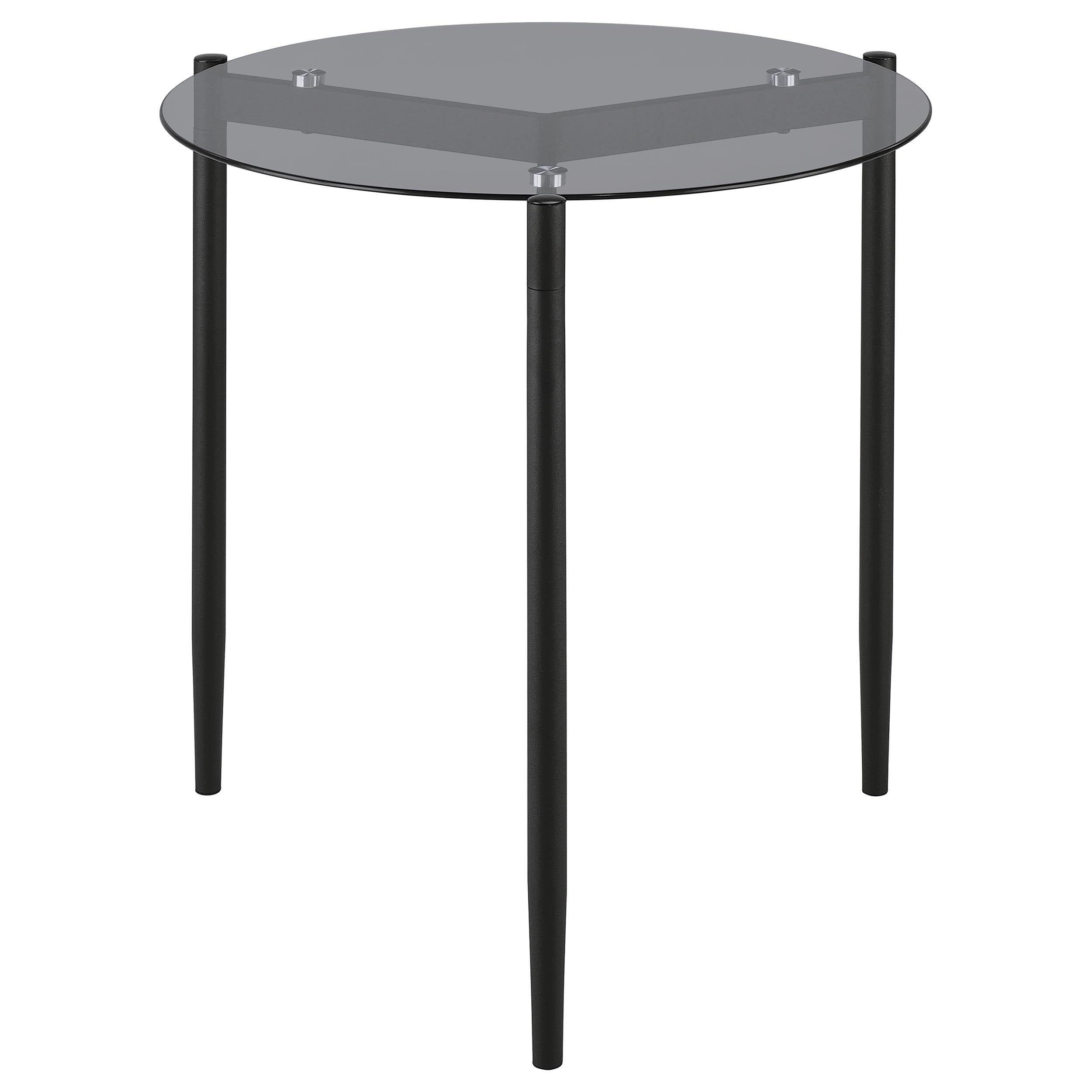 Rosalie Round Coffee and End Table Set Grey