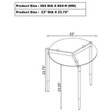 Rosalie Round Coffee and End Table Set Grey
