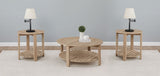 Fowler Round Coffee and End Table Set Natural