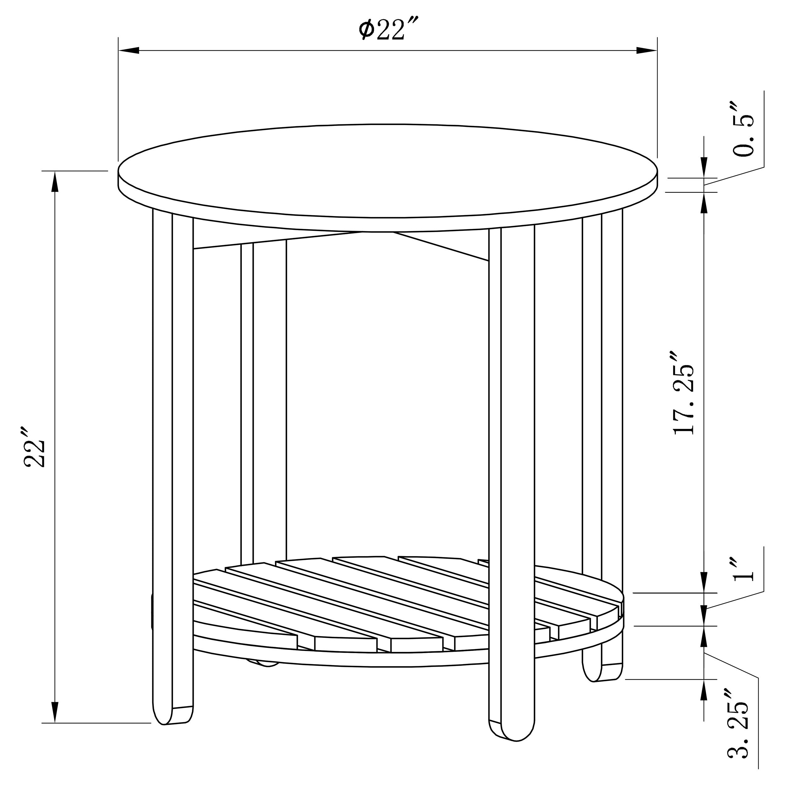Fowler Round Coffee and End Table Set Natural