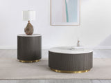Jason Round Marble Coffee and End Table Set