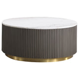 Jason Round Marble Coffee and End Table Set