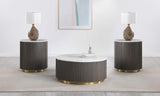 Jason Round Marble Coffee and End Table Set