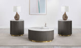 Jason Round Marble Coffee and End Table Set