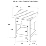 Payne 1-drawer Wood End Table with Shelf