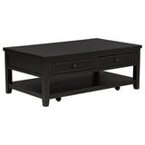 Concord Coffee and End Table Set Distressed Java