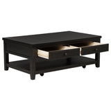 Concord Coffee and End Table Set Distressed Java