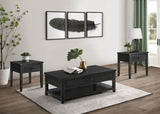 Concord Coffee and End Table Set Distressed Java