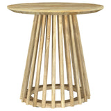 Touhy Round Coffee and End Table Set Natural Mango