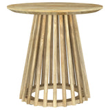Touhy Round Coffee and End Table Set Natural Mango
