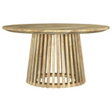 Touhy Round Coffee and End Table Set Natural Mango