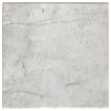 Ebby Square Genuine Marble Top Metal End Table White
