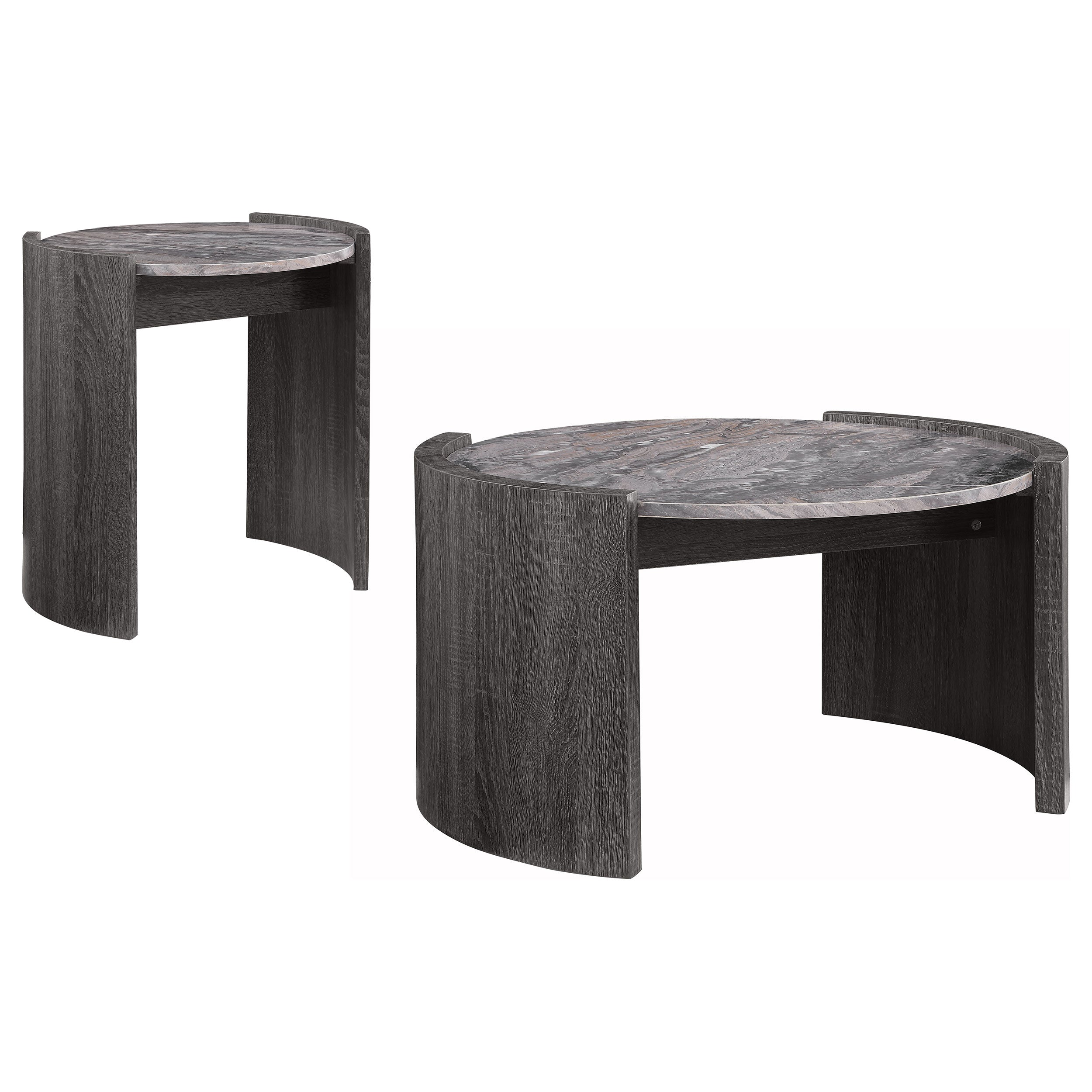 Gladstone Coffee and End Table Set Distressed Grey