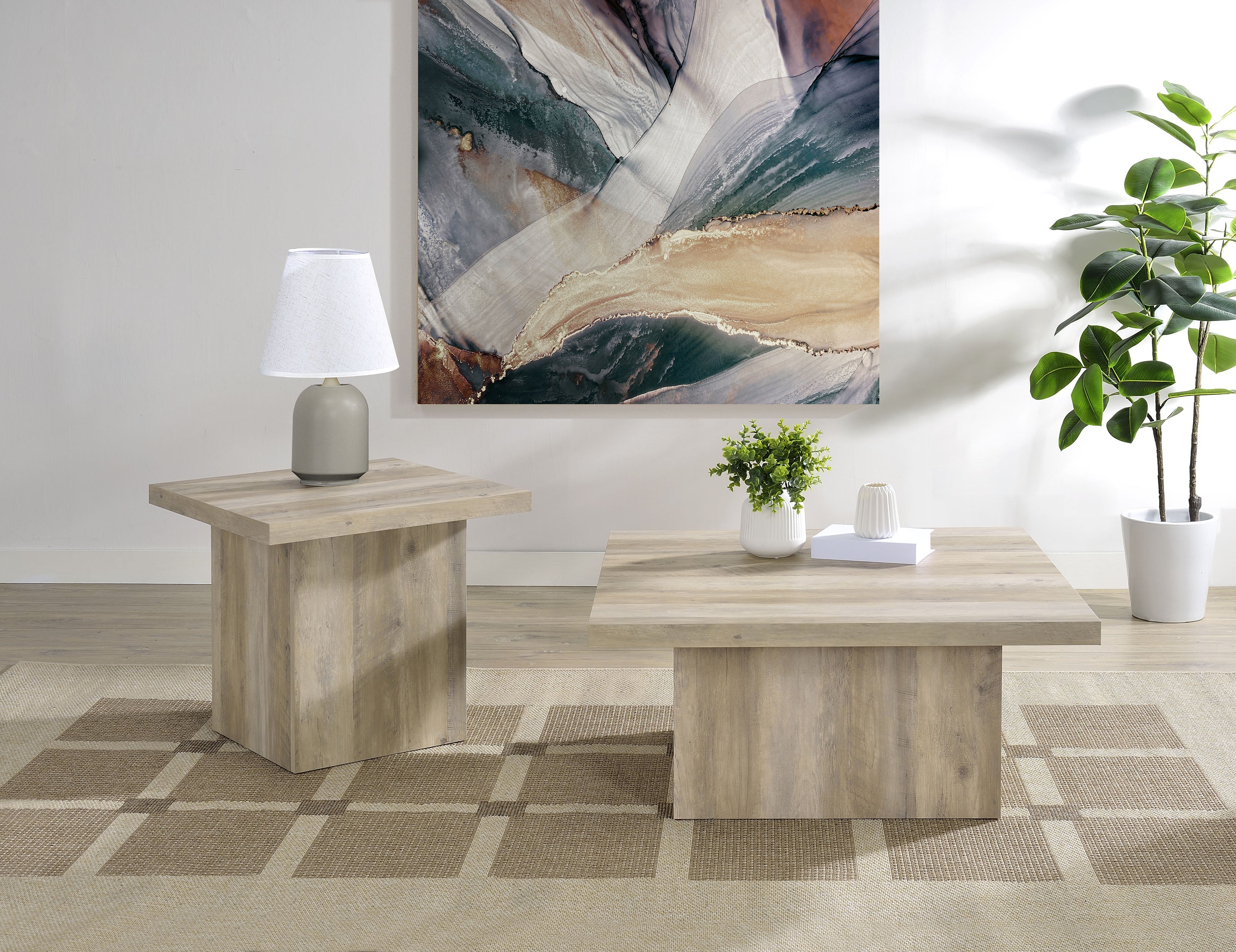 Devar Square Engineered Wood End Table