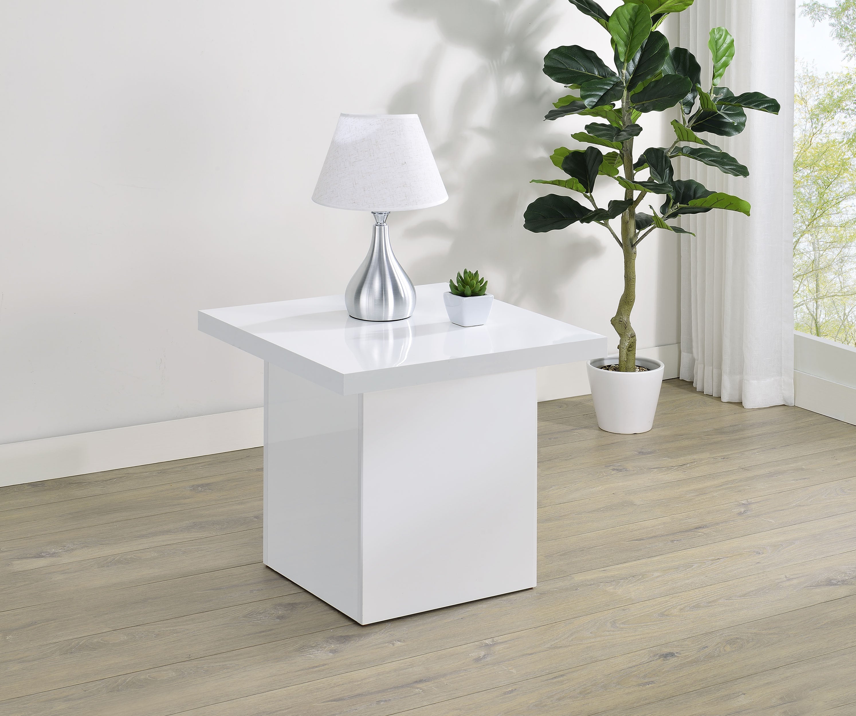 Devar Square Engineered Wood End Table