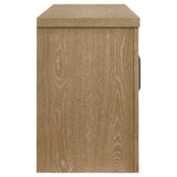 Brenham 79-inch 4-door TV Stand Media Console Washed Oak