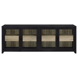 Denison 3-piece Entertainment Center 79-inch TV Stand Black