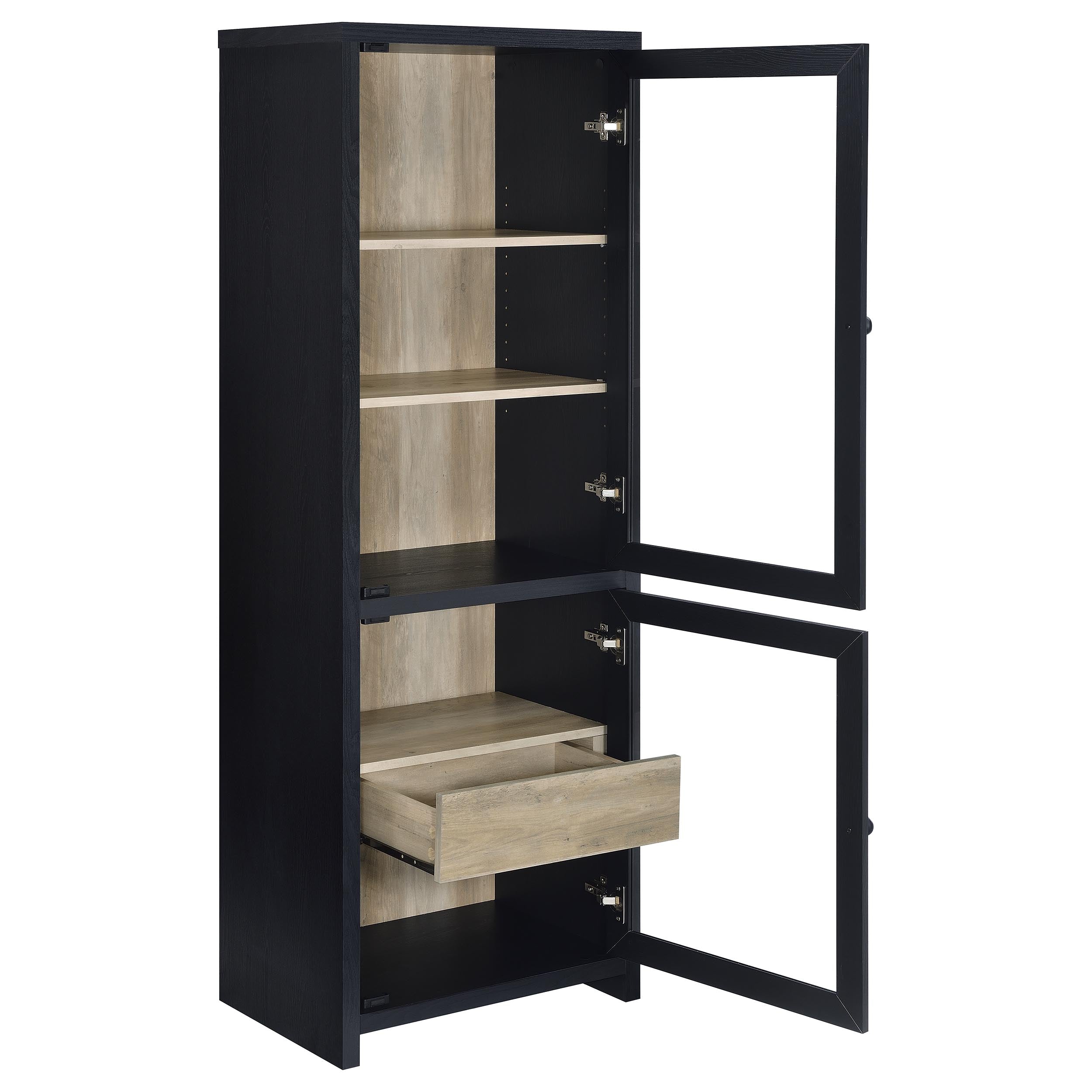 Denison 3-piece Entertainment Center 79-inch TV Stand Black