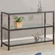 Trini 2-shelf Glass Top Entryway Console Table Black Nickel