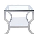 Saide Rectangular Glass Top Coffee Table Chrome