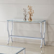 Saide Rectangular Glass Top Entryway Console Table Chrome