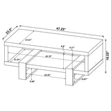 Dinard Engineered Wood Coffee Table Grey Driftwood