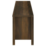 Carey 79-inch TV Stand Fireplace Media Console Dark Pine