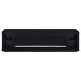 Deiter 79-inch TV Stand Fireplace Media Console Black