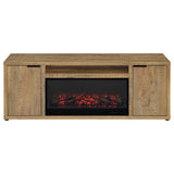 Fuller 60-inch 2-door TV Stand Fireplace Media Console Mango