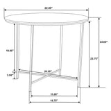 Ellison Round Marble Coffee and End Table Set
