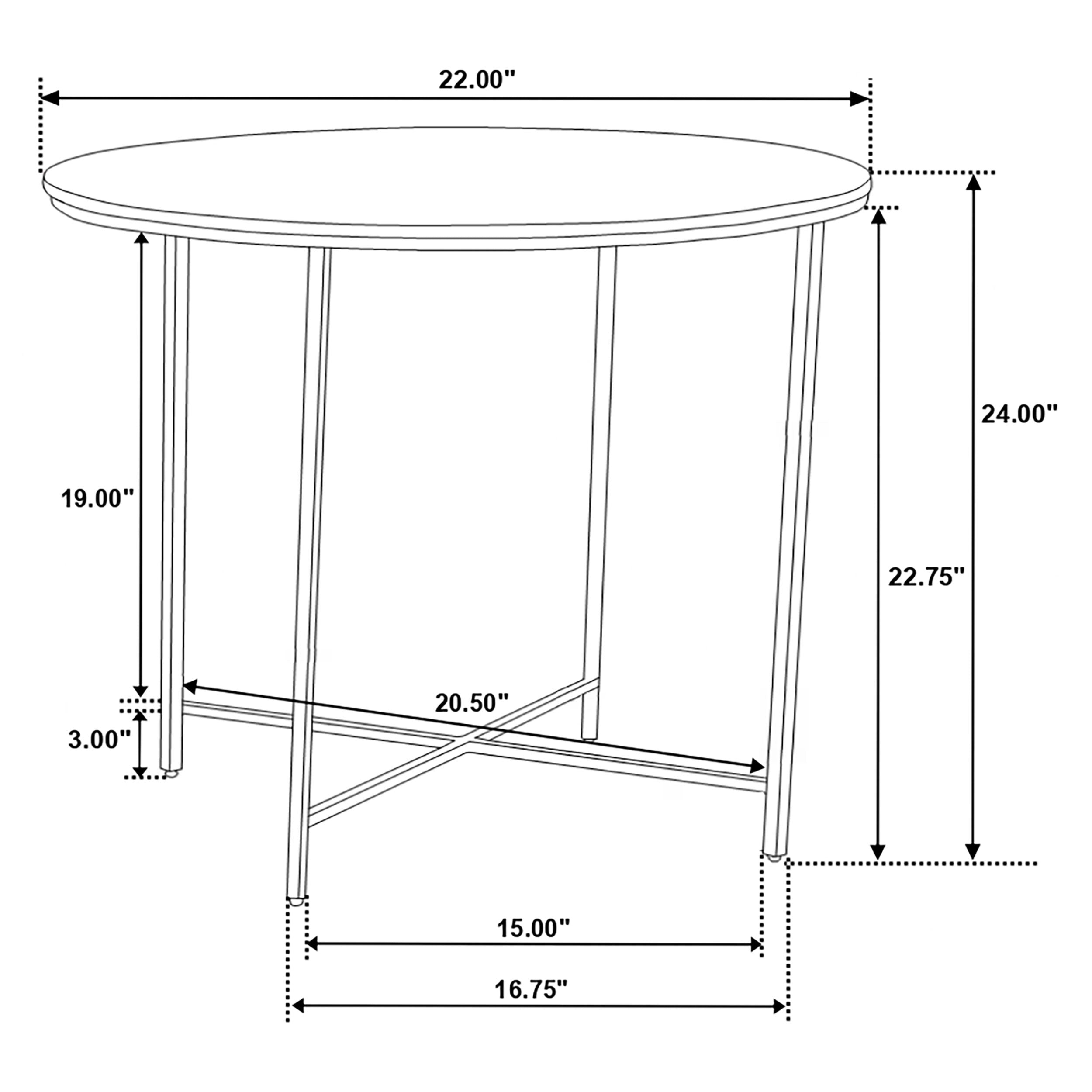 Ellison Round Marble Coffee and End Table Set