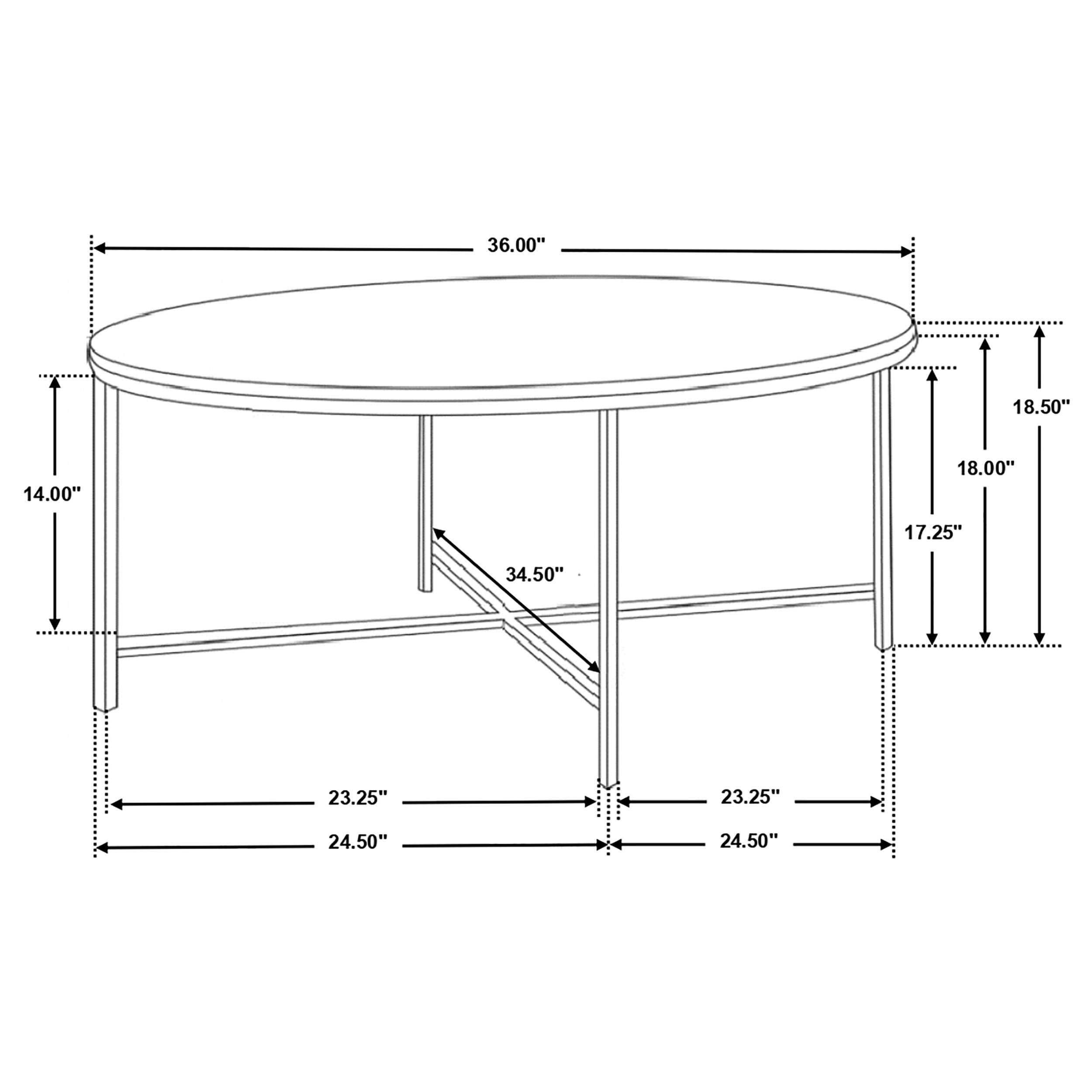 Ellison Round Marble Coffee and End Table Set