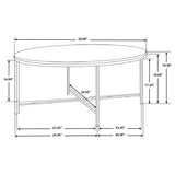 Ellison Round Marble Coffee and End Table Set