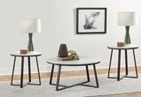 Hugo Coffee and End Table Set Faux Marble