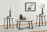 Hugo Coffee and End Table Set Faux Marble