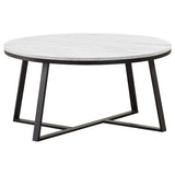 Hugo Coffee and End Table Set Faux Marble
