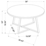 Hugo Coffee and End Table Set Faux Marble