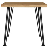 Zander Square Wood Top Coffee Table Natural Brown